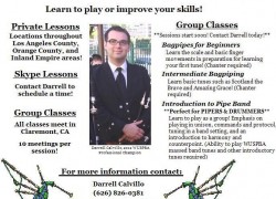 Bagpipe lessons with Darrell Calvillo